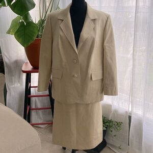 Two piece vintage ladies suede suit/skirt set